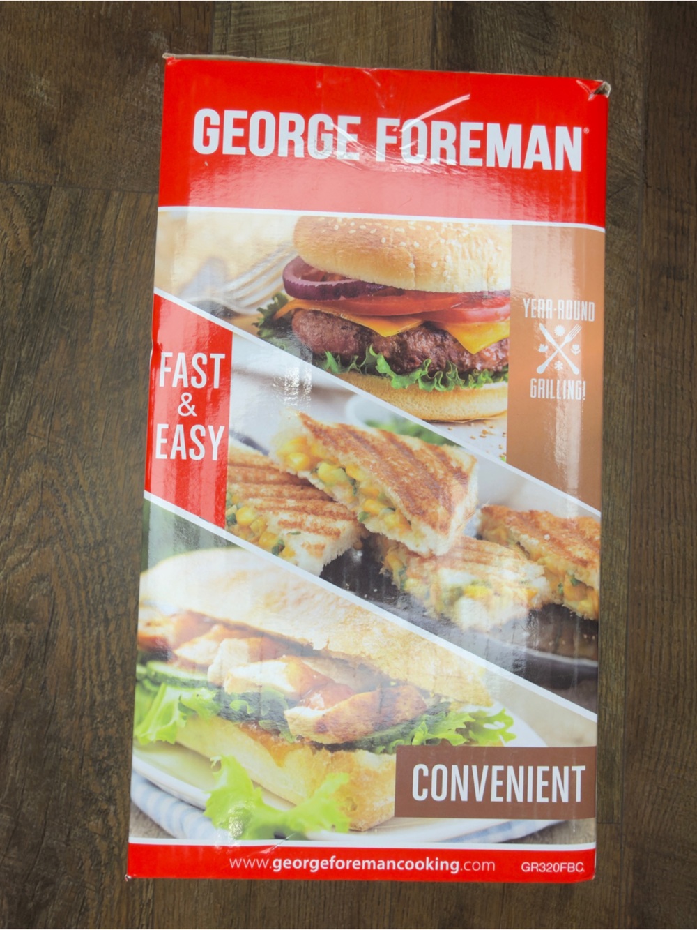George Foreman 2-Serving Electric Grill & Panini Press Copper Infused GR320FBC